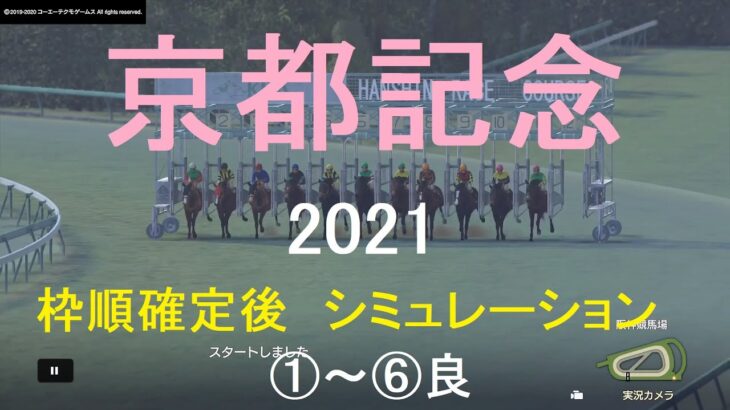 【競馬予想2021】第114回京都記念（GⅡ）。阪神芝2200m。シミュレーション枠順確定後6パターン（①～⑥良）【WP9】20210212