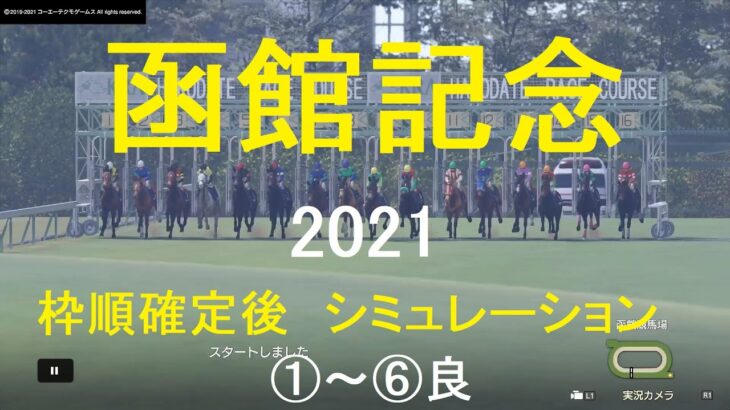 【競馬予想2021】函館記念（GⅢ）シミュレーション枠順確定後6パターン（①～⑥良）【WP9】20210716