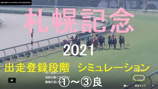 【競馬予想2021】札幌記念（GⅡ）シミュレーション出走登録段階3パターン（①～③良）【WP9】20210816