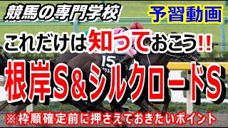【競馬】根岸S シルクロードS 枠順確定前予習動画【競馬の専門学校】