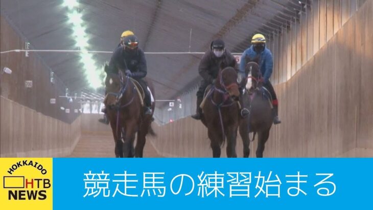 競走馬のトレーニング開始　４月開幕のホッカイドウ競馬開催に向けて　北海道・日高町