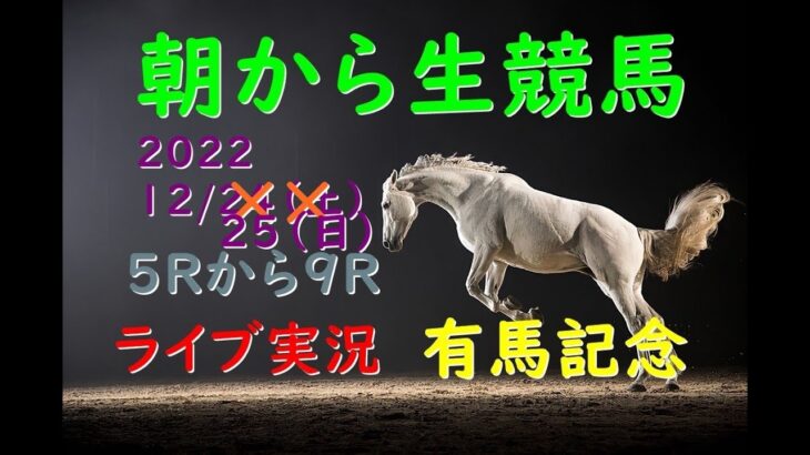 【中央競馬】有馬記念 朝から生競馬　ライブ配信　（中山→阪神）Horse Racing Commentary