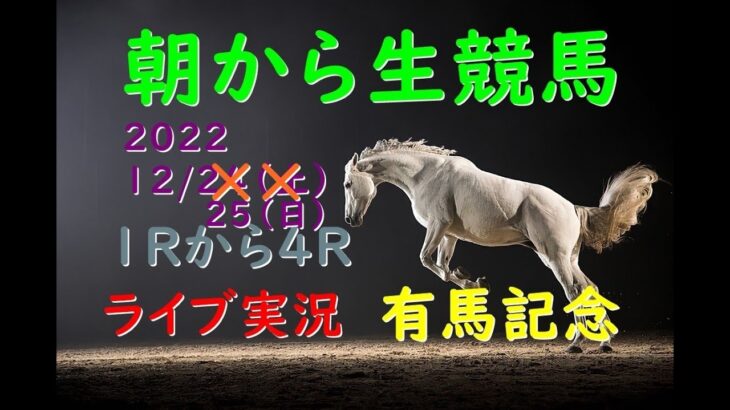 【中央競馬】有馬記念 朝から生競馬　ライブ配信　（中山→阪神）Horse Racing Commentary